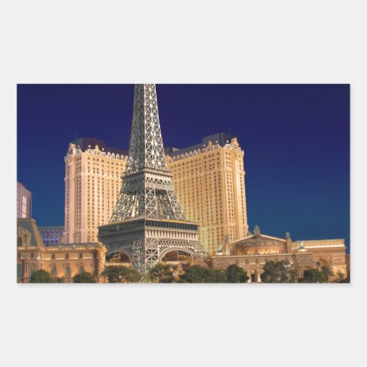 Las vegas rechthoekige sticker (Voorkant)