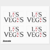 Las Vegas Rechthoekige Sticker (Vel)