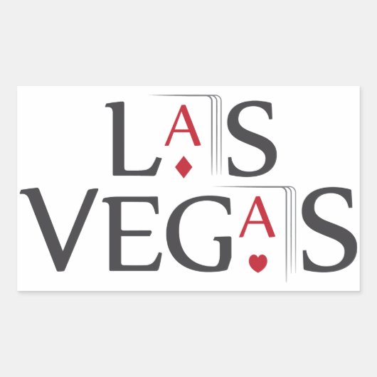 Las Vegas Rechthoekige Sticker (Voorkant)