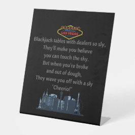 Las Vegas Reclamebord Met Voetstuk