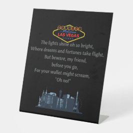 Las Vegas Reclamebord Met Voetstuk
