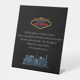 Las Vegas Reclamebord Met Voetstuk