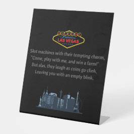 Las Vegas Reclamebord Met Voetstuk