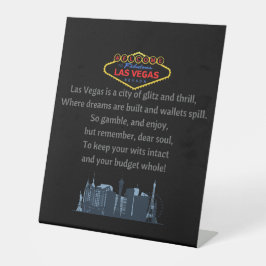 Las Vegas Reclamebord Met Voetstuk