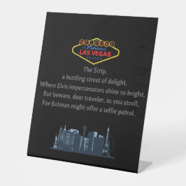 Las Vegas Reclamebord Met Voetstuk
