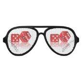 Las Vegas Red Dice Aviator Zonnebril (Voorkant)