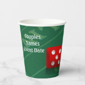 Las Vegas Red Dice Craps tafel Papieren Bekers (Voorkant)