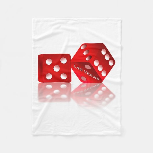 Las Vegas Red Dice Fleece Deken (Voorkant)