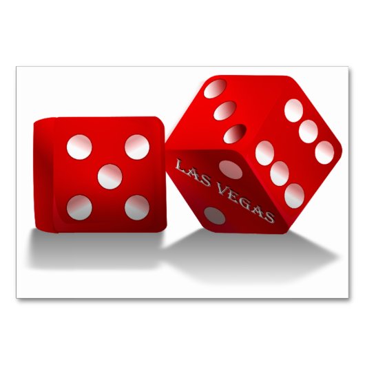 Las Vegas Red Dice Kaart (Voorkant)