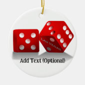 Las Vegas Red Dice Keramisch Ornament (Voorkant)