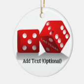 Las Vegas Red Dice Keramisch Ornament (Links)