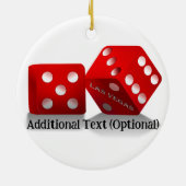 Las Vegas Red Dice Keramisch Ornament (Achterkant)