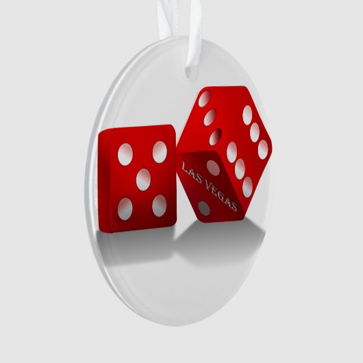 Las Vegas Red Dice Ornament (voorkant)