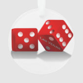 Las Vegas Red Dice Ornament (achterkant)