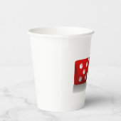 Las Vegas Red Dice Papieren Bekers (Rechts)