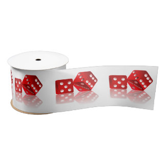 Las Vegas Red Dice Satijnen Lint