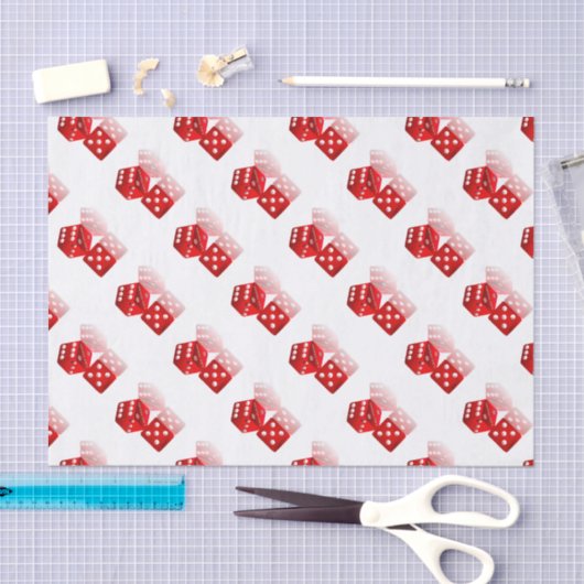 Las Vegas Red Dice Tissuepapier (Craft)