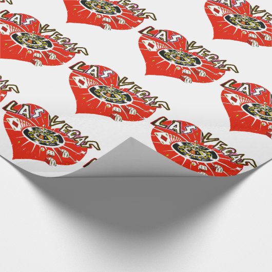 Las Vegas Red Heart Cadeaupapier (Hoek)
