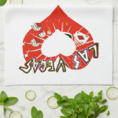 Las Vegas Red Hearts Kitchen Towel Theedoek (Gevouwen)
