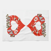 Las Vegas Red Hearts Kitchen Towel Theedoek (Horizontaal)