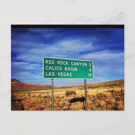 Las Vegas Red Rock Canyon Briefkaart (Voorkant)