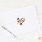 Las Vegas Red Roses Wedding Sticker (Envelop)