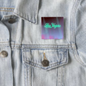 Las Vegas-reisposter Vierkante Button 5,1 Cm (In situ)