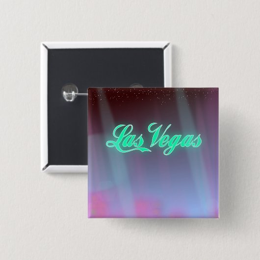 Las Vegas-reisposter Vierkante Button 5,1 Cm (Voorkant /achterkant)
