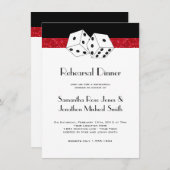 Las Vegas Repetial Dinner Dice Theme Ruby Red Kaart (Voorkant / Achterkant)