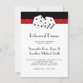 Las Vegas Repetial Dinner Dice Theme Ruby Red Kaart (Voorkant)