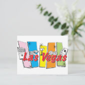 Las-Vegas-Retro Briefkaart (Staand voorkant)