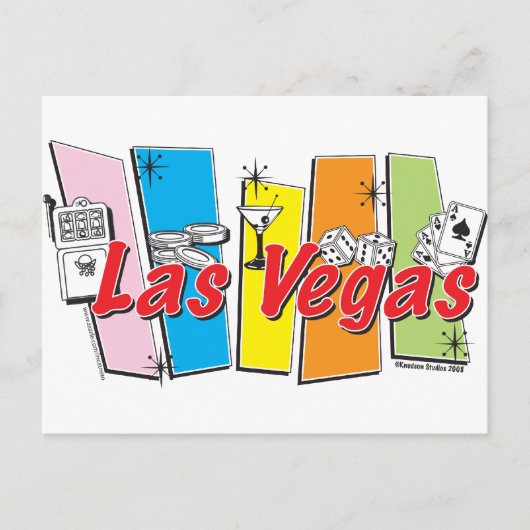 Las-Vegas-Retro Briefkaart (Voorkant)