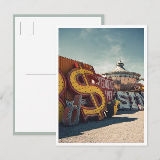 Las Vegas Retro Casino Bruiloft Briefkaart (Voorkant / Achterkant)