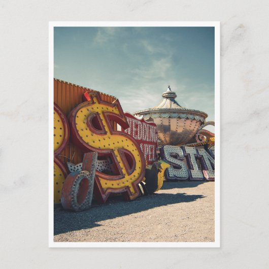 Las Vegas Retro Casino Bruiloft Briefkaart (Voorkant)