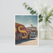 Las Vegas Retro Casino Bruiloft Briefkaart (Staand voorkant)