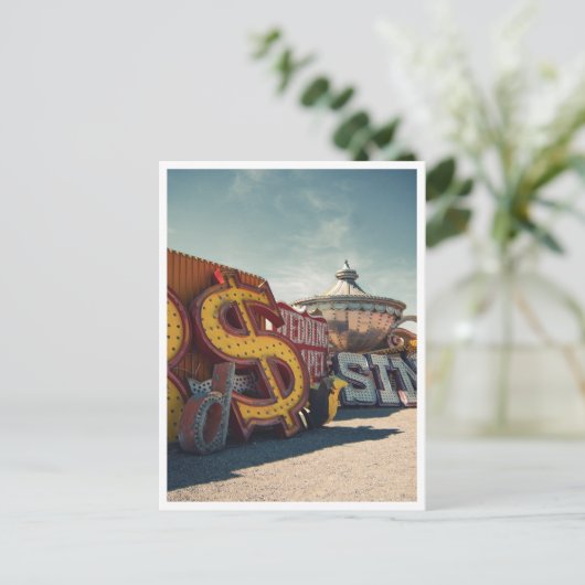 Las Vegas Retro Casino Bruiloft Briefkaart (Staand voorkant)