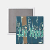Las Vegas Retro Magneet (Voorkant / Achterkant)