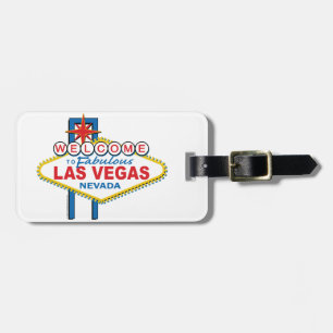 Las Vegas Retro Sign Bagagelabel