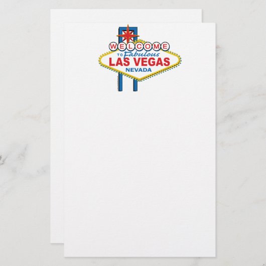 Las Vegas Retro Sign Briefpapier (Voorkant / Achterkant)