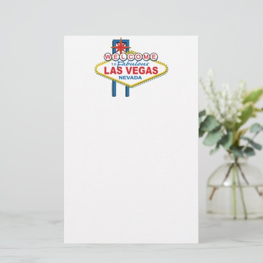 Las Vegas Retro Sign Briefpapier (Staand voorkant)