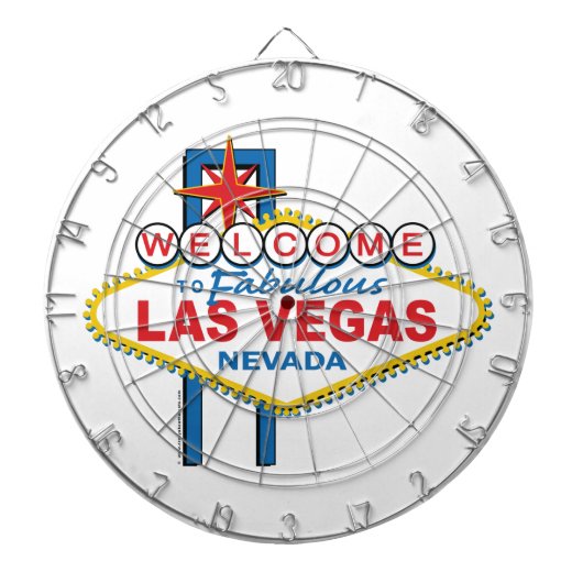 Las Vegas Retro Sign Dartbord (Voorkant)