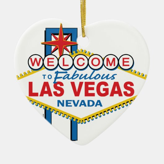 Las Vegas Retro Sign Keramisch Ornament (Voorkant)