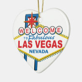 Las Vegas Retro Sign Keramisch Ornament (Links)