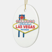 Las Vegas Retro Sign Keramisch Ornament (Links)
