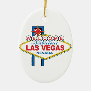 Las Vegas Retro Sign Keramisch Ornament