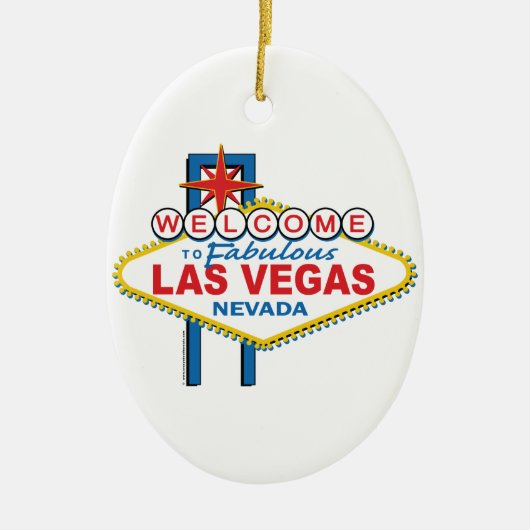 Las Vegas Retro Sign Keramisch Ornament (Voorkant)