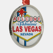 Las Vegas Retro Sign Metalen Ornament (Rechts)