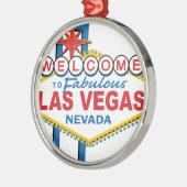 Las Vegas Retro Sign Metalen Ornament (Links)