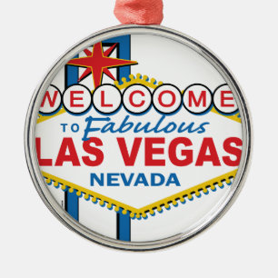 Las Vegas Retro Sign Metalen Ornament