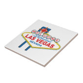 Las Vegas Retro Sign Tegeltje (Zijkant)